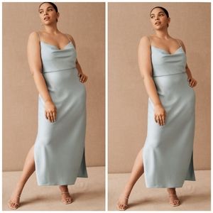 - BHLDN Cali Satin Midi Dress